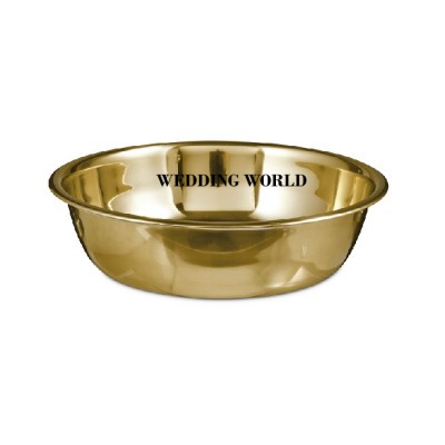 metal gold dog bowl